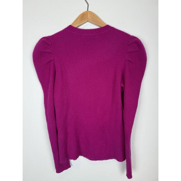 Charter Club Luxury Womens Pink Cashmere Ribbed Puff Sleeve Sweater Sz S - Picture 4 of 7